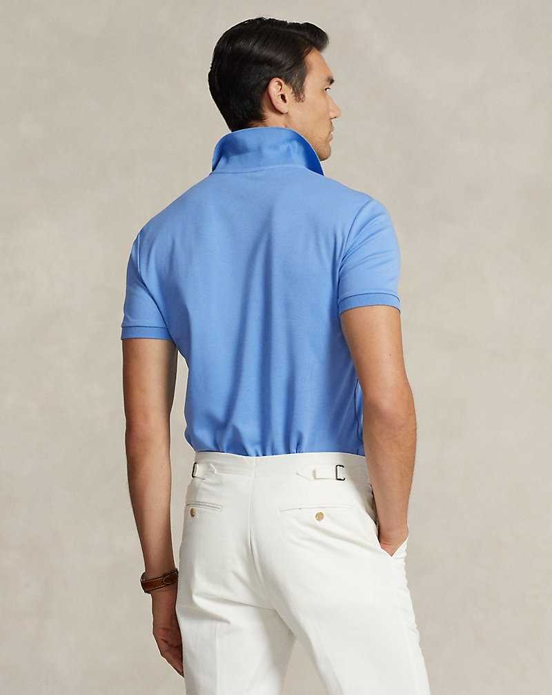 Camisa Polo Ralph Lauren Custom Slim Fit Soft Cotton Hombre Azules | HLEAYIX-30 - vista 4