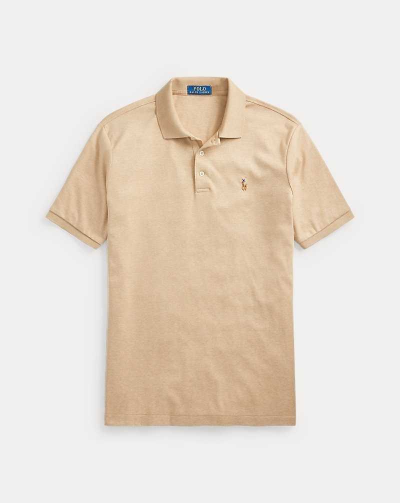 Camisa Polo Ralph Lauren Custom Slim Fit Soft Cotton Hombre Classic Camel Heather | CZRFHYV-20 - vista 2
