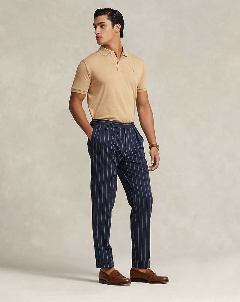 Camisa Polo Ralph Lauren Custom Slim Fit Soft Cotton Hombre Classic Camel Heather | CZRFHYV-20 - vista 3