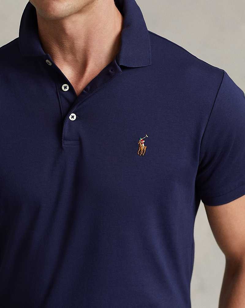 Camisa Polo Ralph Lauren Custom Slim Fit Soft Cotton Hombre Azul Marino | FXSEDNB-10 - vista 5