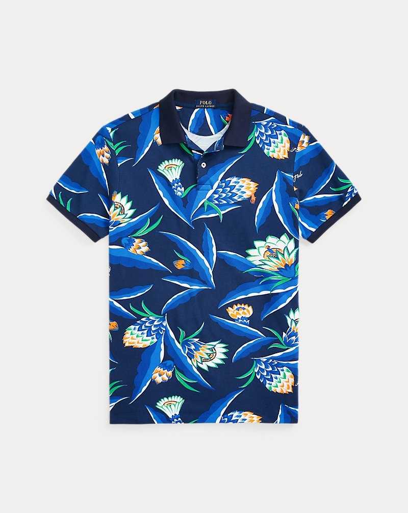 Camisa Polo Ralph Lauren Custom Slim Fit Floral Mesh Hombre Bonheur Floral/Newport Na | HDQENUF-14 - vista 2