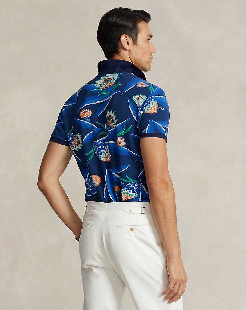 Camisa Polo Ralph Lauren Custom Slim Fit Floral Mesh Hombre Bonheur Floral/Newport Na | HDQENUF-14 - vista 4
