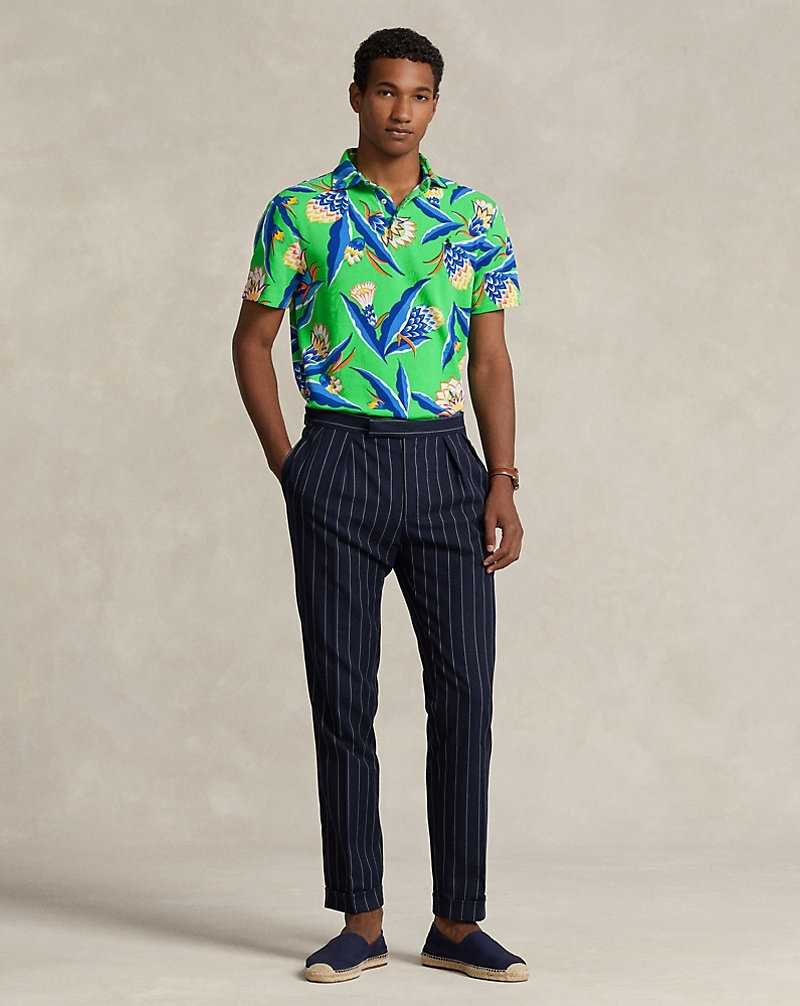 Camisa Polo Ralph Lauren Custom Slim Fit Floral Spa Terry Hombre Bonheur Floral/Green | UPXKFJE-91 - vista 3