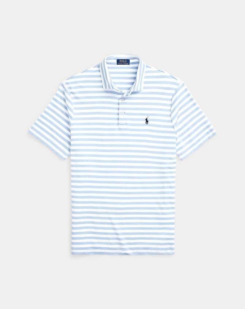 Camisa Polo Ralph Lauren Custom Slim Fit Soft Cotton Hombre Austin Blue/White | HTOYRQL-21 - vista 2