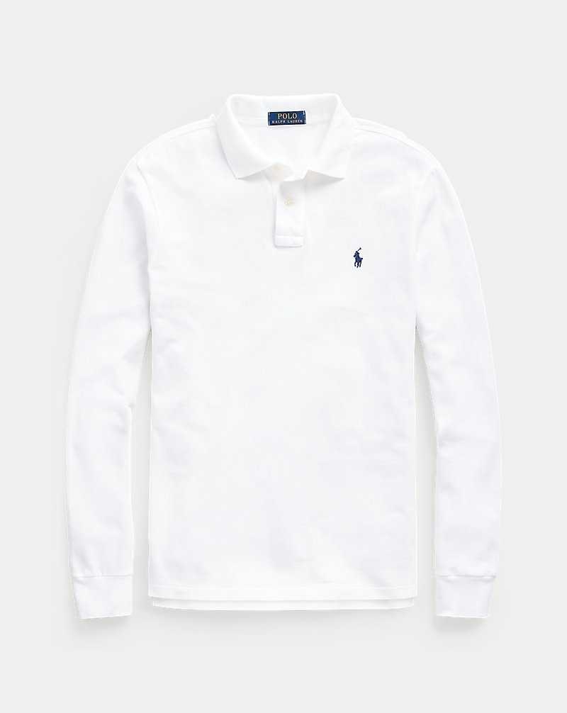 Camisa Polo Ralph Lauren Custom Slim Fit Mesh Hombre Azules | TJRMZNA-15 - vista 2