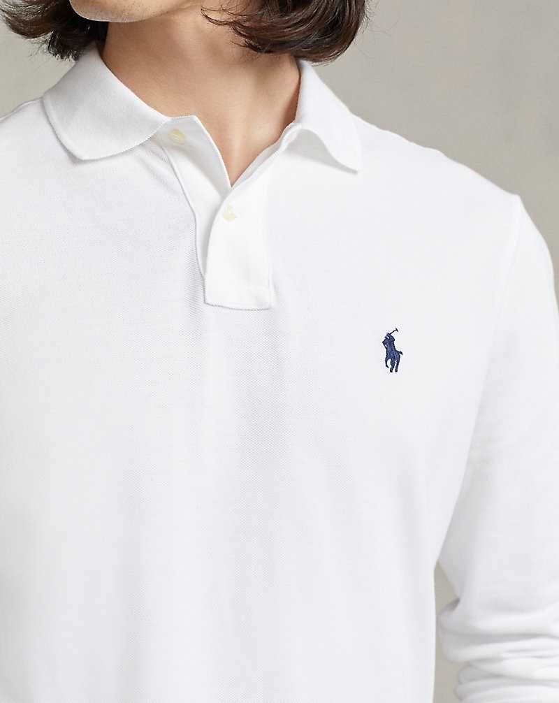 Camisa Polo Ralph Lauren Custom Slim Fit Mesh Hombre Azules | TJRMZNA-15 - vista 5