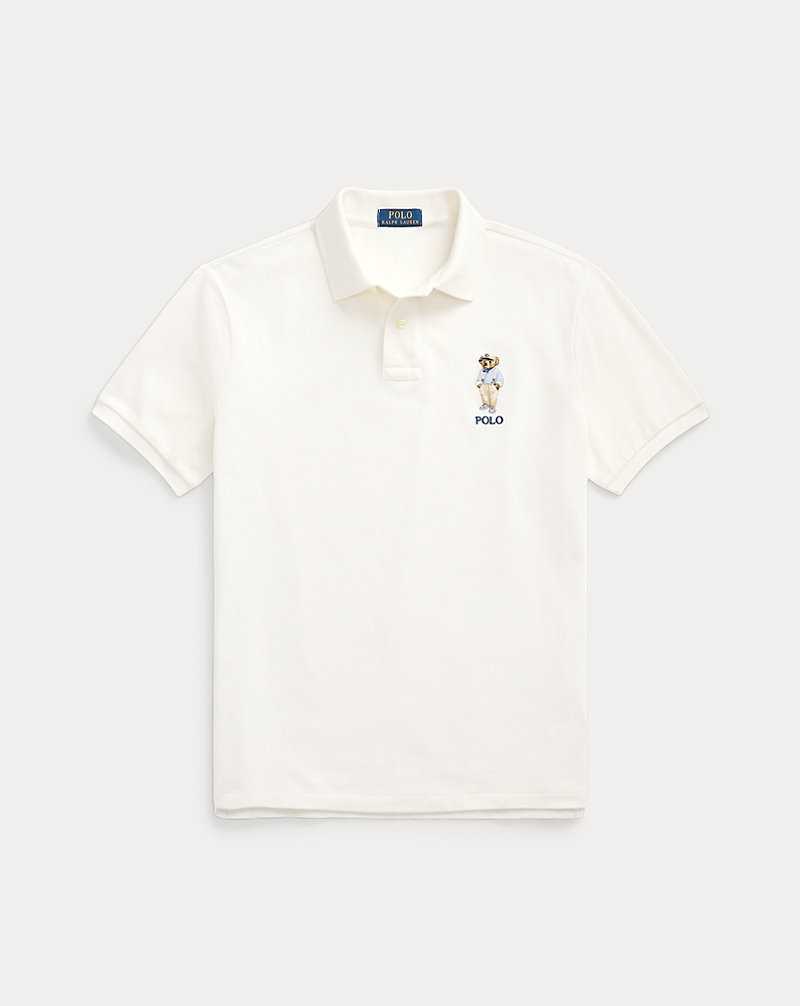 Camisa Polo Ralph Lauren Custom Slim Fit Bear Hombre Pf24 Deckwsh Wht Hmgwy Be | ZNGXJKV-60 - vista 2