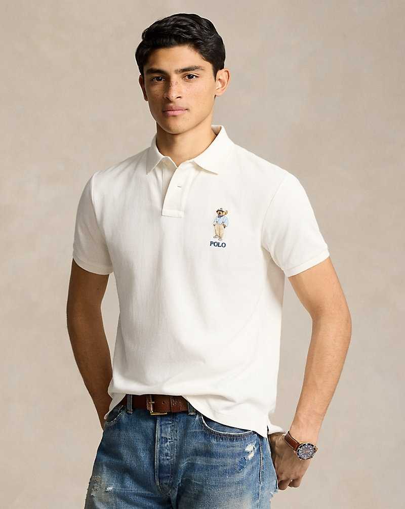 Camisa Polo Ralph Lauren Custom Slim Fit Bear Hombre Pf24 Deckwsh Wht Hmgwy Be | ZNGXJKV-60 - vista 1