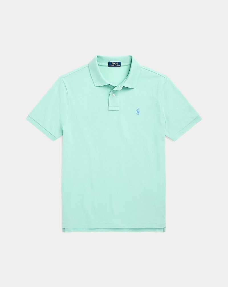 Camisa Polo Ralph Lauren Custom Slim Fit Mesh Hombre Celadon | CHEKGAI-27 - vista 2
