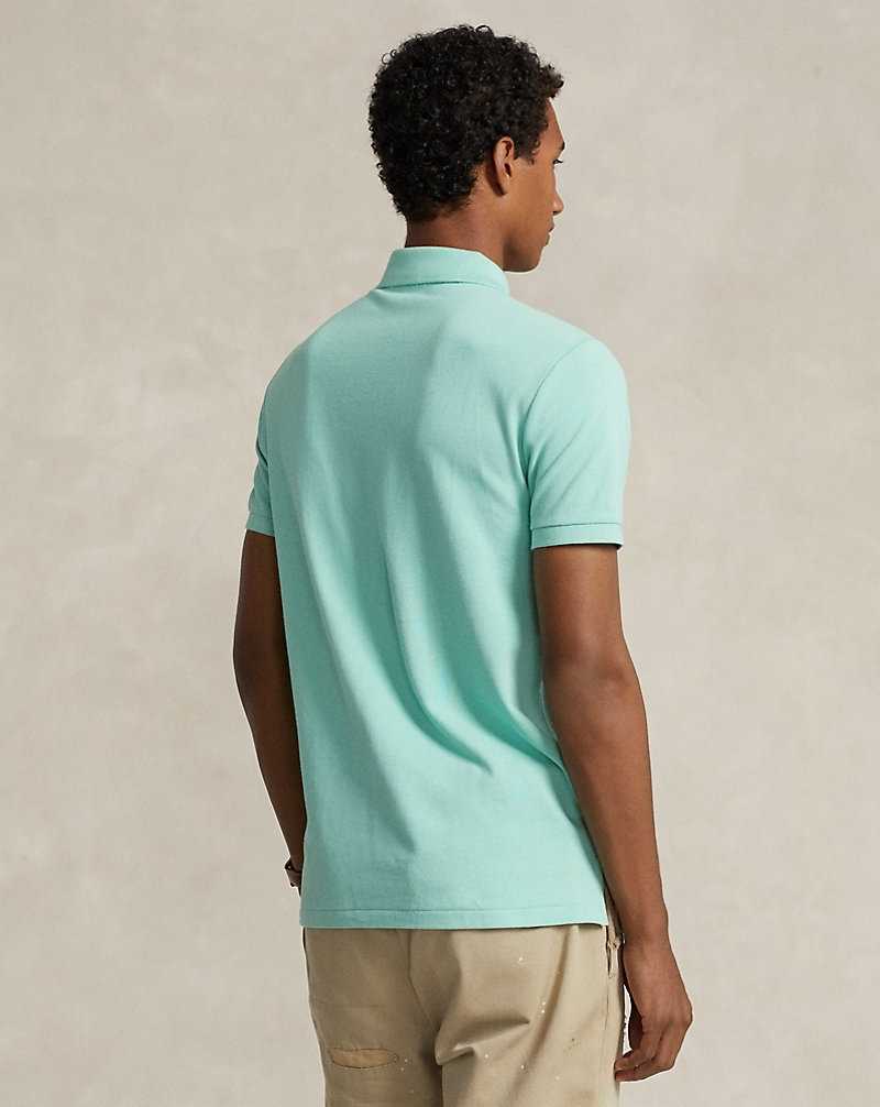 Camisa Polo Ralph Lauren Custom Slim Fit Mesh Hombre Celadon | CHEKGAI-27 - vista 4