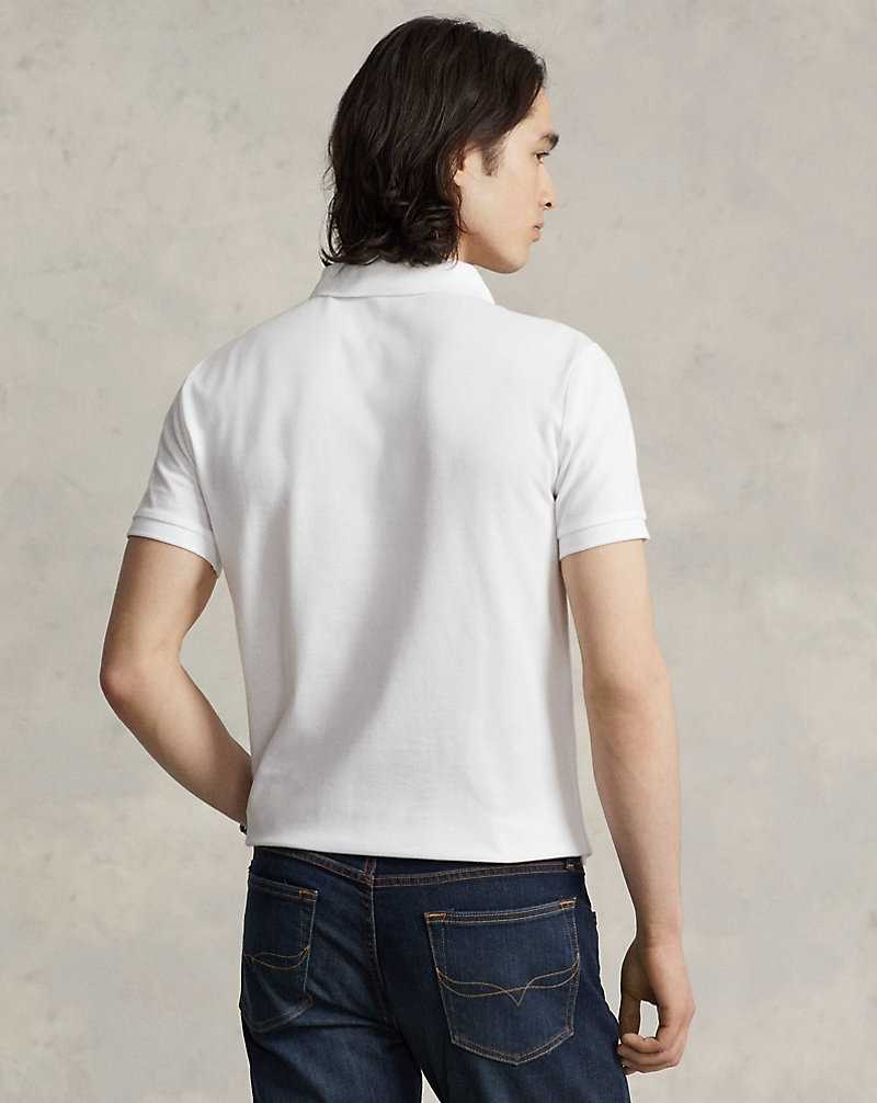 Camisa Polo Ralph Lauren Custom Slim Fit Bear Hombre Blancos | XDZIVKT-27 - vista 4