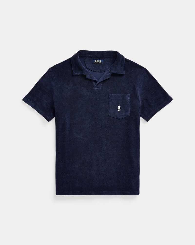 Camisa Polo Ralph Lauren Custom Slim Fit Terry Hombre Azul Marino | TYBSFCU-95 - vista 2