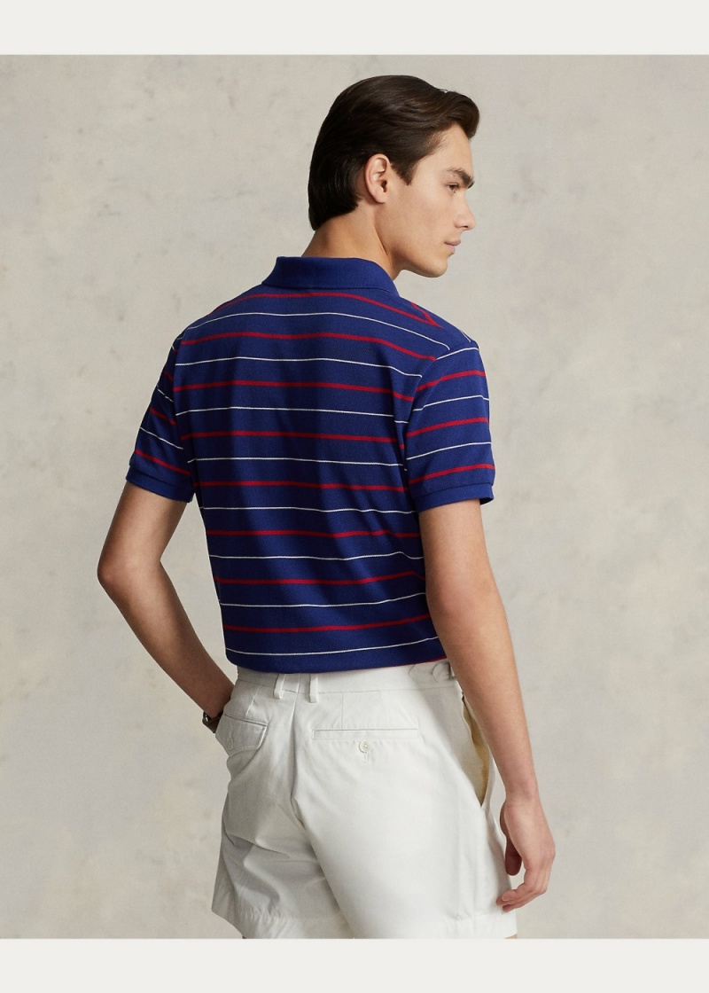 Camisa Polo Custom Slim Fit A Rayas Mesh Hombre Multicolor | GCSY84592 - vista 3