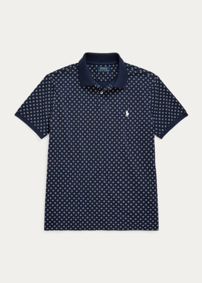 Camisa Polo Custom Slim Fit Stretch Mesh Hombre Azul Marino | GLIJ56947 - vista 2