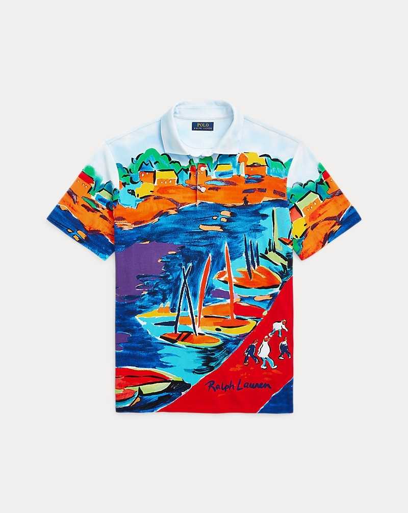 Camisa Polo Ralph Lauren Custom Slim Fit Sailboat Mesh Hombre Vista Sail | LGDTOZB-08 - vista 2