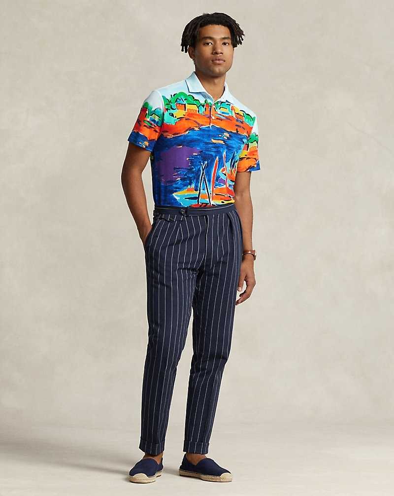 Camisa Polo Ralph Lauren Custom Slim Fit Sailboat Mesh Hombre Vista Sail | LGDTOZB-08 - vista 3