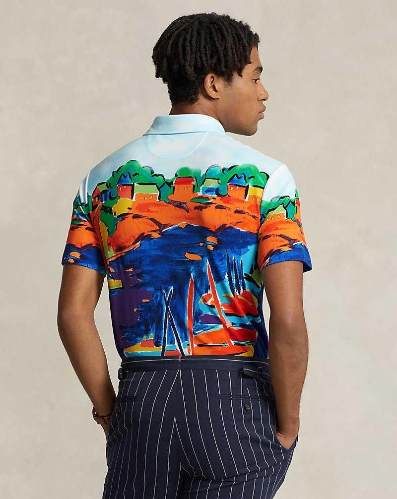 Camisa Polo Ralph Lauren Custom Slim Fit Sailboat Mesh Hombre Vista Sail | LGDTOZB-08 - vista 4