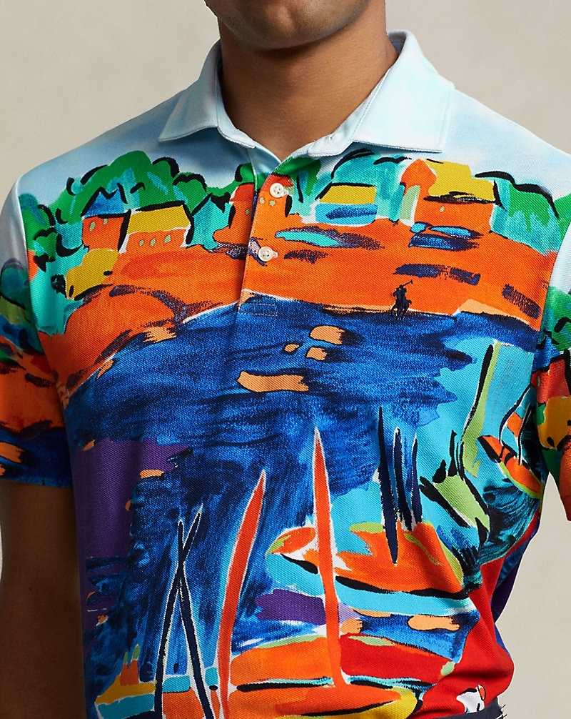 Camisa Polo Ralph Lauren Custom Slim Fit Sailboat Mesh Hombre Vista Sail | LGDTOZB-08 - vista 5