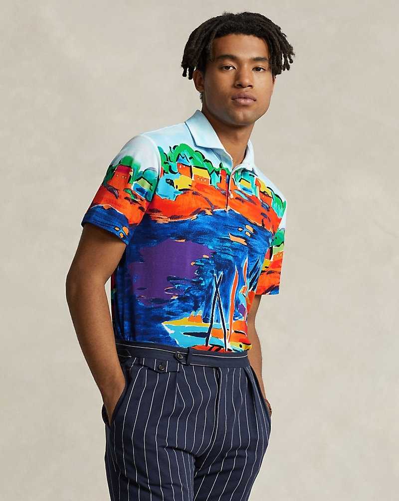 Camisa Polo Ralph Lauren Custom Slim Fit Sailboat Mesh Hombre Vista Sail | LGDTOZB-08 - vista 1