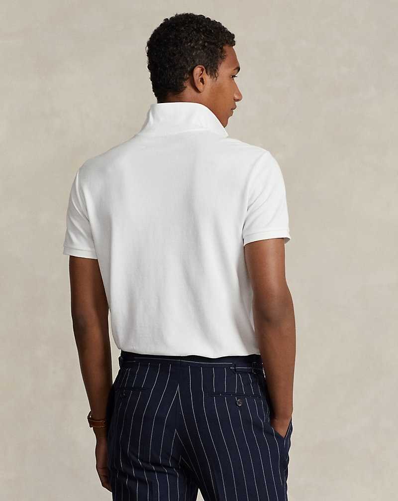 Camisa Polo Ralph Lauren Custom Slim Fit Bear Hombre Blancos | GXIAMZH-32 - vista 4
