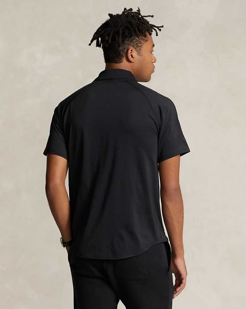 Camisa Polo Ralph Lauren Custom Slim Fit Performance Hombre Negros | KISLDWE-36 - vista 4
