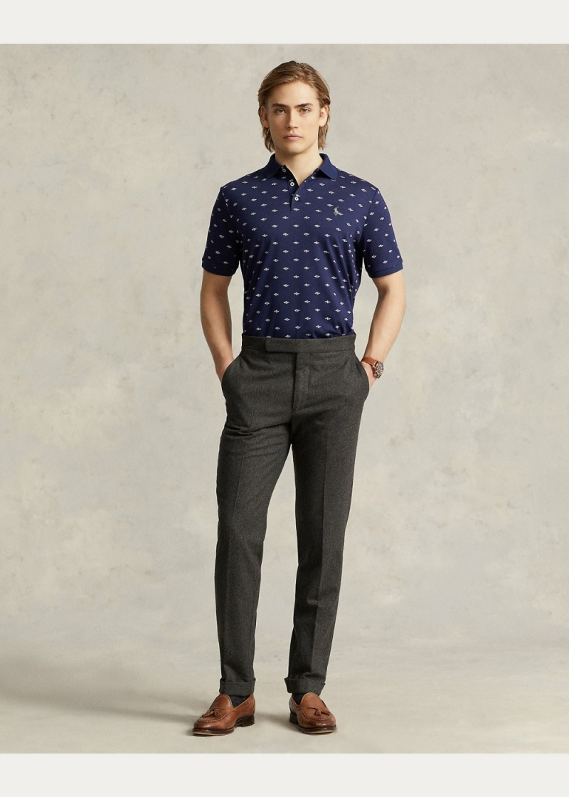Camisa Polo Custom Slim Fit Soft Algodon Hombre Azul Marino | ANGK52981 - vista 2