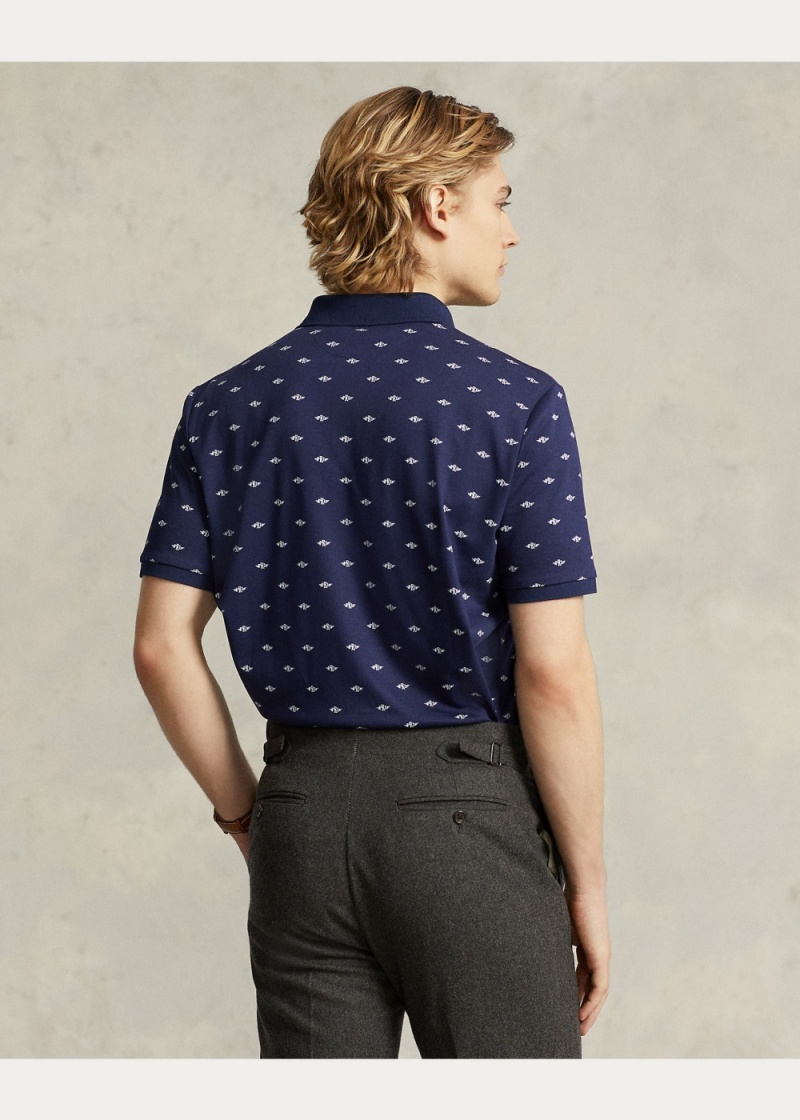 Camisa Polo Custom Slim Fit Soft Algodon Hombre Azul Marino | ANGK52981 - vista 3