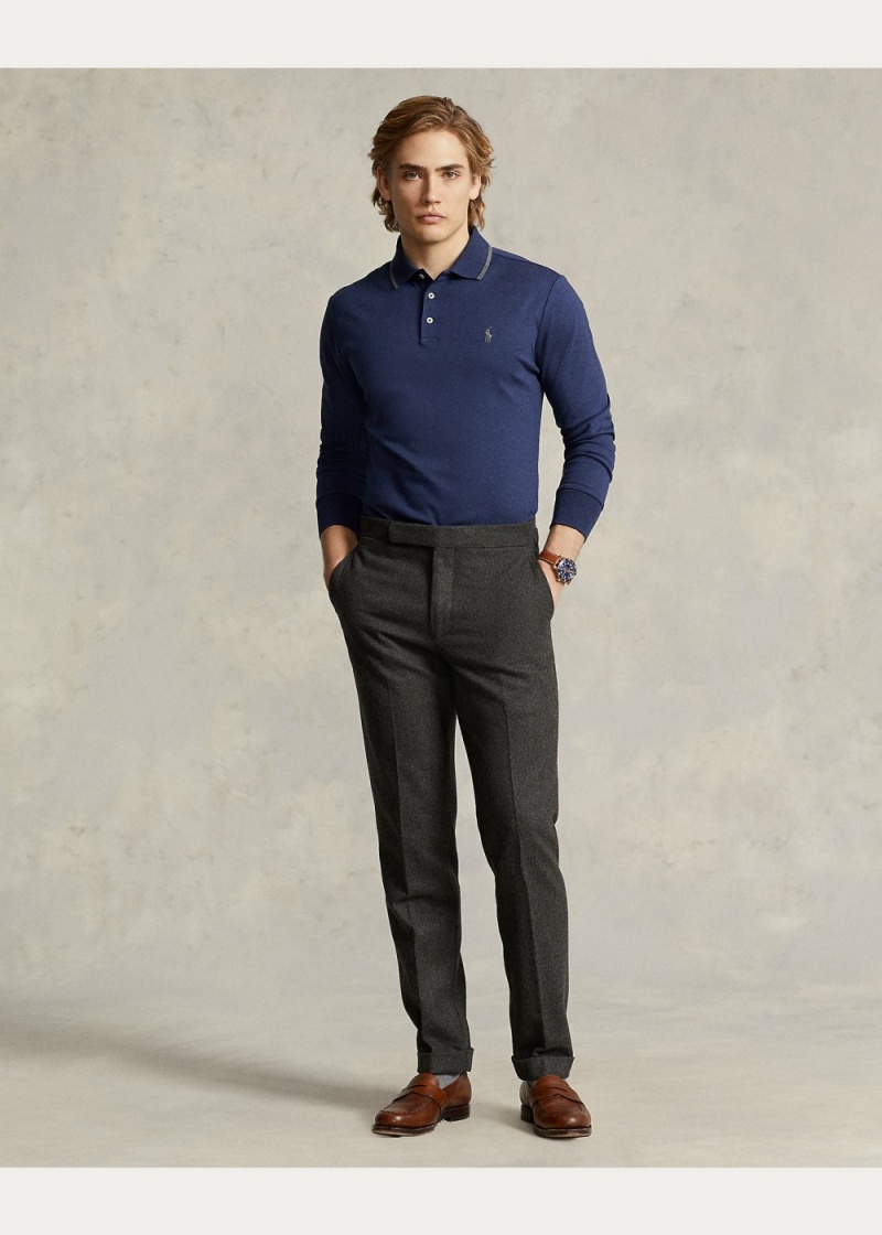 Camisa Polo Custom Slim Fit Soft Algodon Hombre Blancos | BGTV64091 - vista 3
