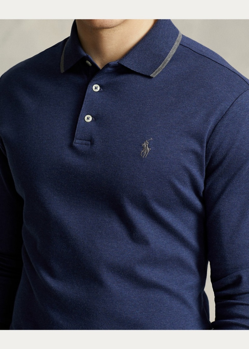 Camisa Polo Custom Slim Fit Soft Algodon Hombre Blancos | BGTV64091 - vista 5