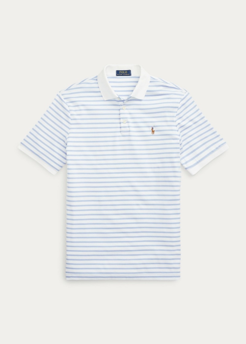 Camisa Polo Custom Slim Fit Soft Algodon Hombre Azules | TWPS23690 - vista 2