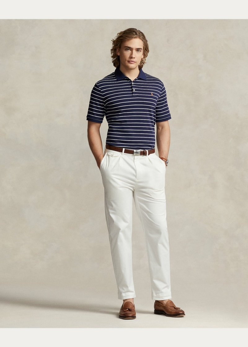 Camisa Polo Custom Slim Fit Soft Algodon Hombre Blancos | WHXL67193 - vista 2