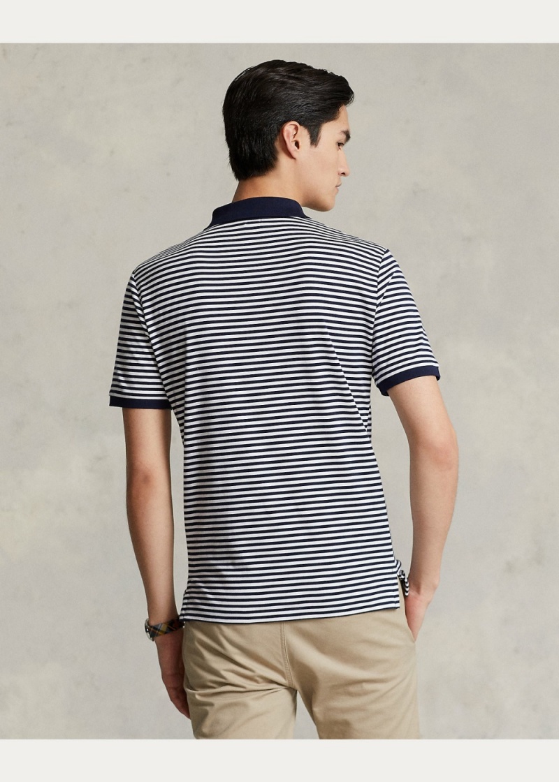 Camisa Polo Custom Slim Fit Soft Algodon Hombre Blancos | LORN29574 - vista 4