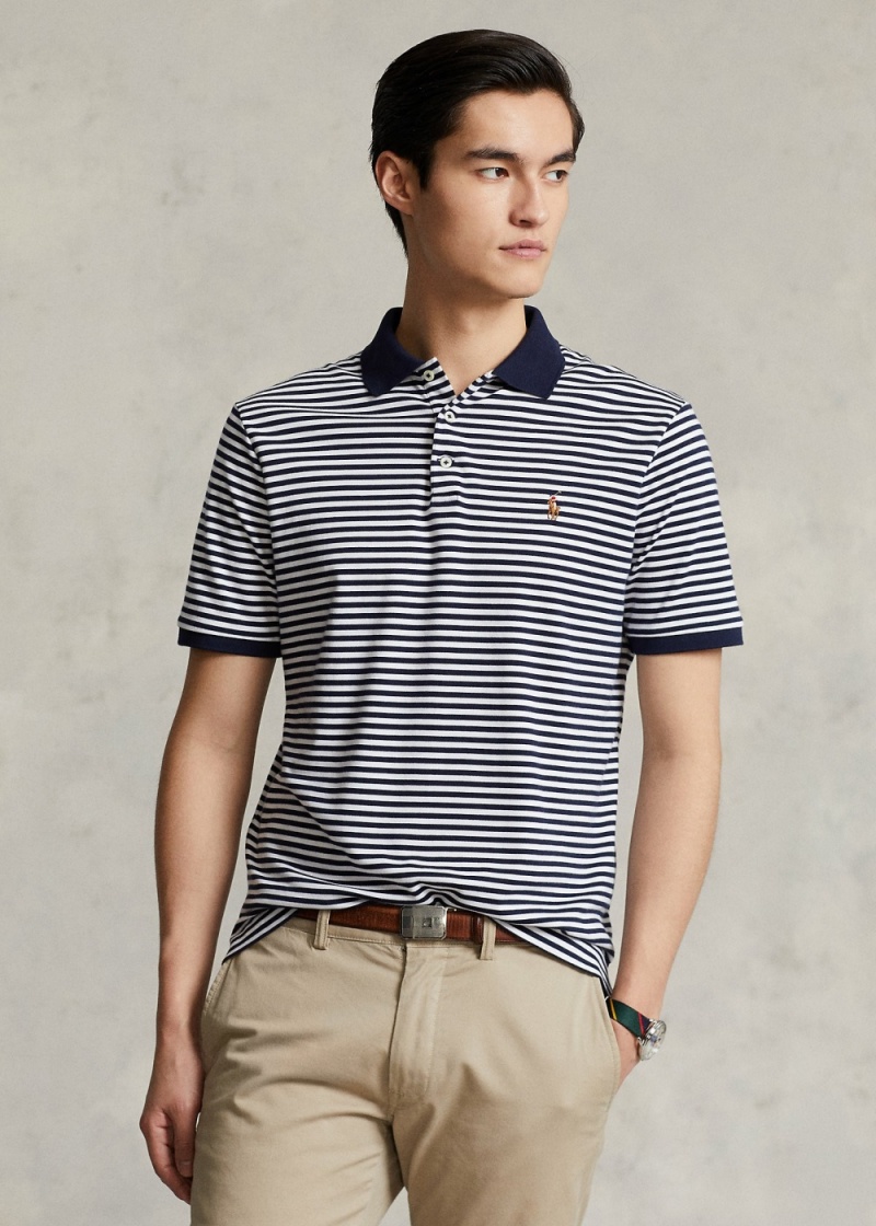 Camisa Polo Custom Slim Fit Soft Algodon Hombre Blancos | LORN29574 - vista 1