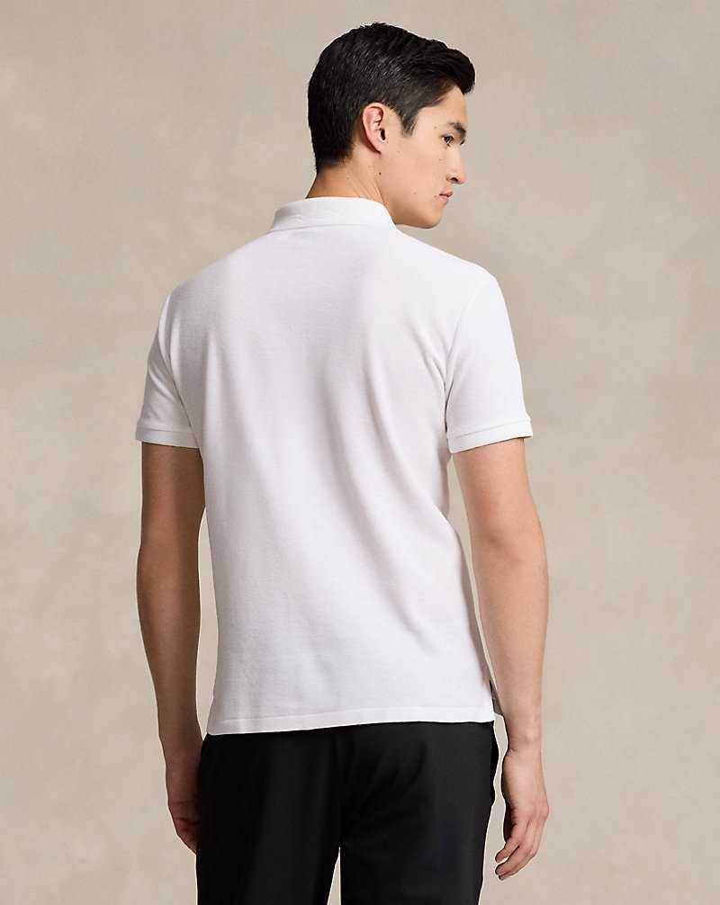 Camisa Polo Ralph Lauren Custom Slim Fit CLARUS Hombre Blancos | QXMLBPH-43 - vista 4