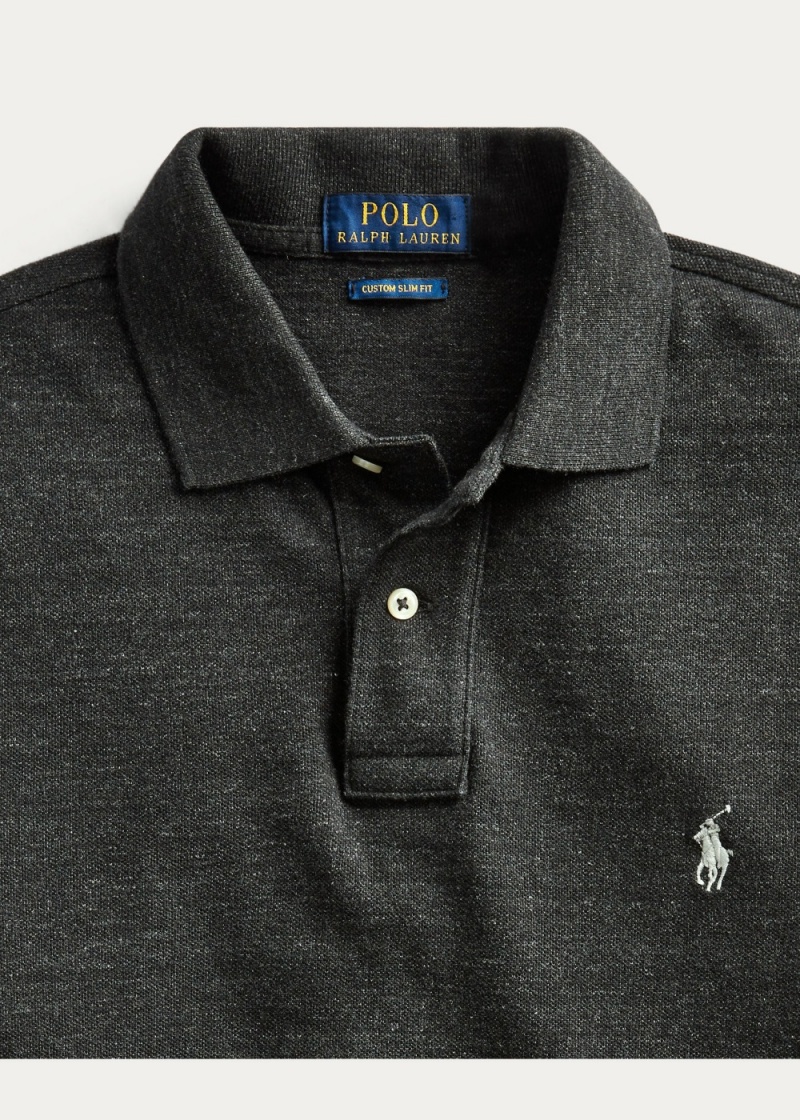 Camisa Polo Custom Slim Fit Mesh Hombre Verdes | WIOK70594 - vista 3