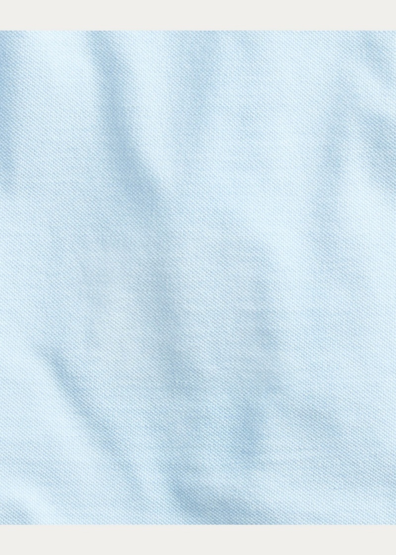 Camisa Polo Custom Slim Fit Mesh Hombre Azules | FQJW07894 - vista 5
