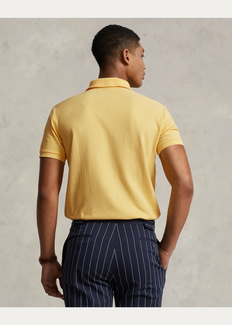 Camisa Polo Custom Slim Fit Mesh Polo Hombre Negros | YAPI31724 - vista 4
