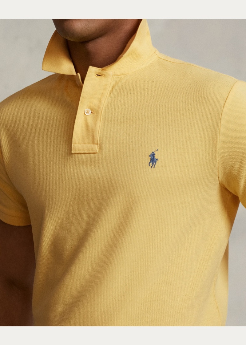 Camisa Polo Custom Slim Fit Mesh Polo Hombre Negros | YAPI31724 - vista 5