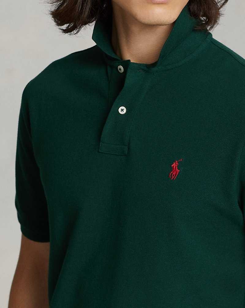 Camisa Polo Ralph Lauren Custom Slim Fit Mesh Hombre Verdes | TSPIXAM-59 - vista 5