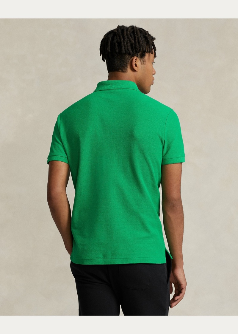 Camisa Polo Custom Slim Fit CLARUS® Hombre Verdes | MEHJ26195 - vista 4