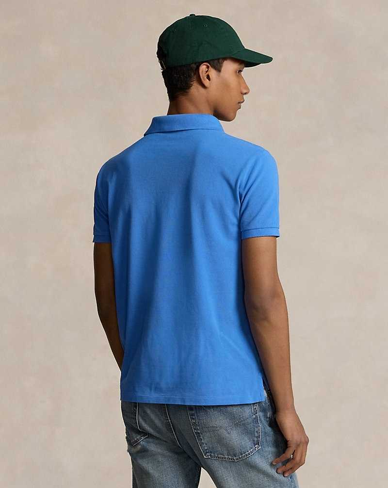 Camisa Polo Ralph Lauren Custom Slim Fit Bear Hombre Azules | EIBULZK-15 - vista 4