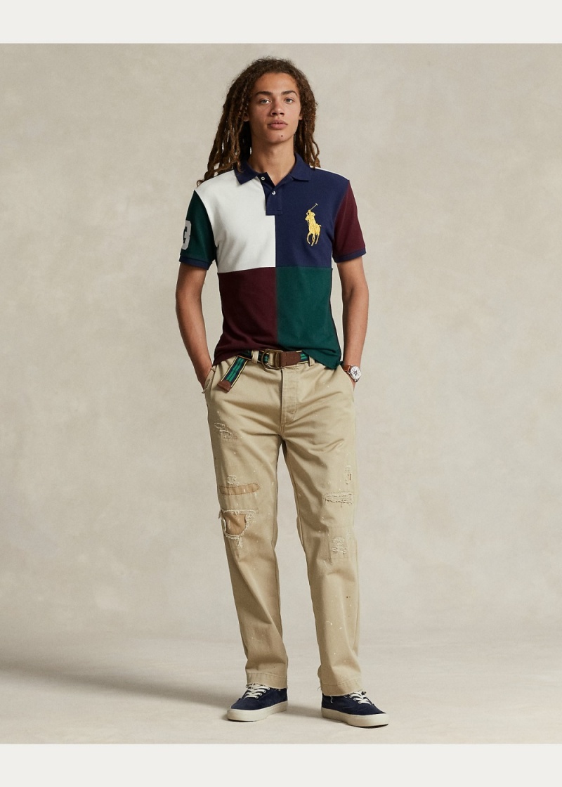 Camisa Polo Custom Slim Fit Big Pony Mesh Hombre Multicolor | EIDB29875 - vista 4
