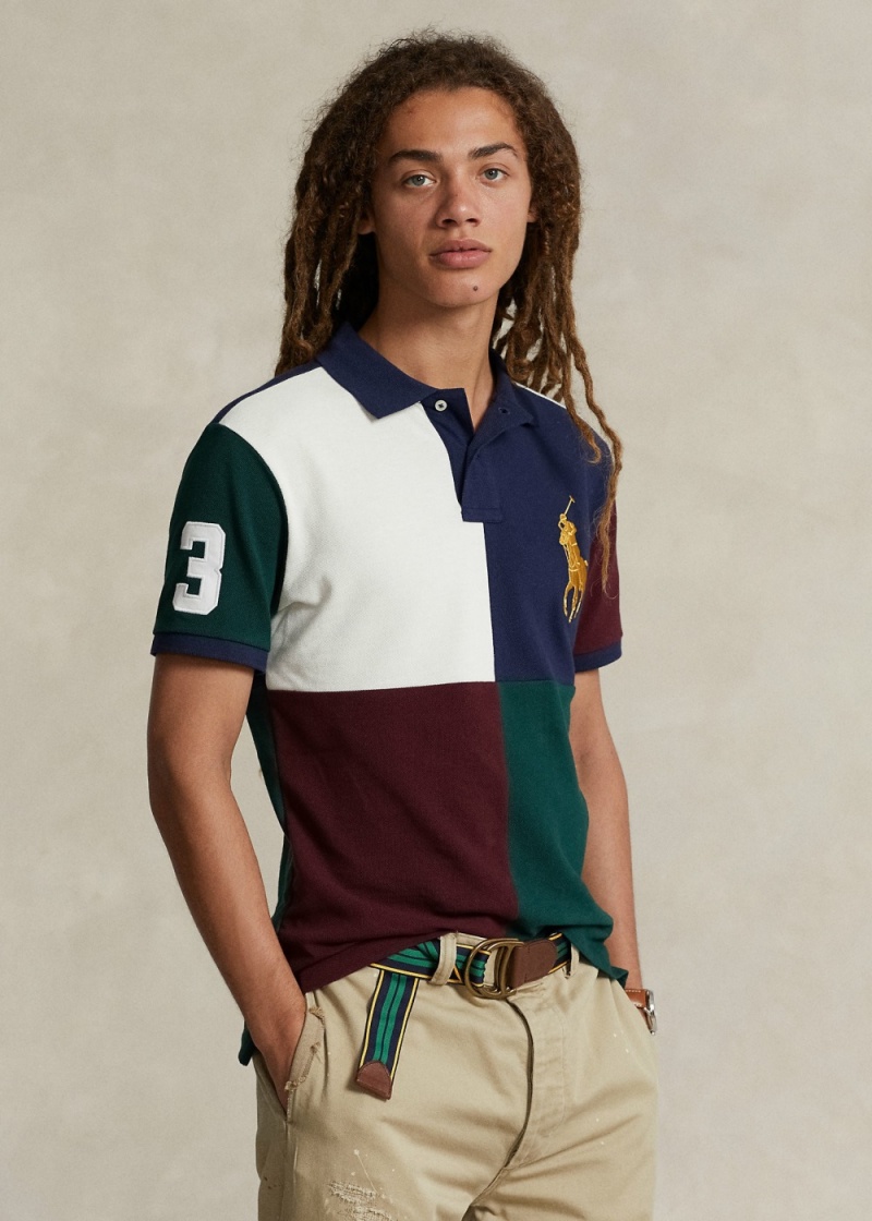 Camisa Polo Custom Slim Fit Big Pony Mesh Hombre Multicolor | EIDB29875 - vista 1
