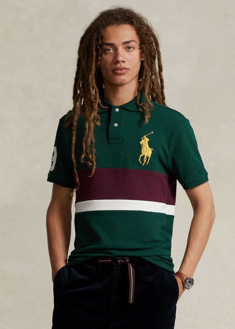 Camisa Polo Custom Slim Fit Big Pony Mesh Hombre Multicolor | DCOE45263 - vista 1