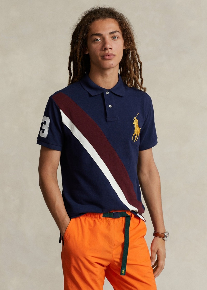 Camisa Polo Custom Slim Fit Big Pony Mesh Hombre Multicolor | DYRE49618 - vista 1