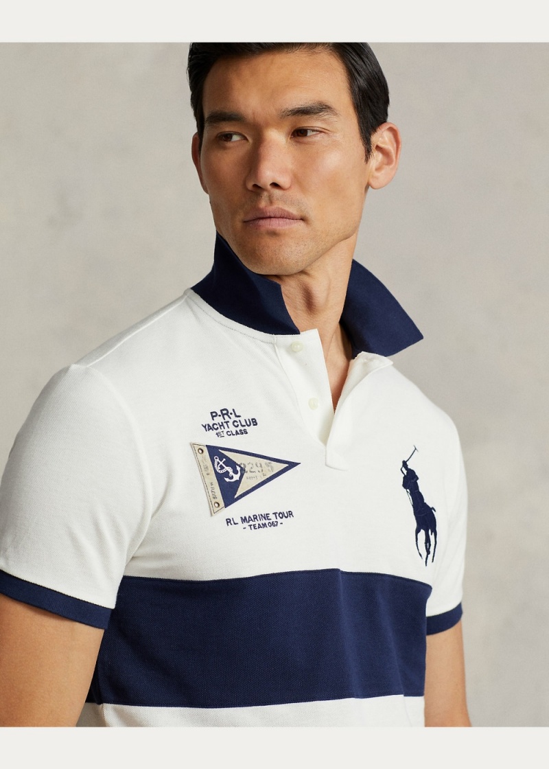 Camisa Polo Custom Slim Fit Big Pony Mesh Hombre Multicolor | BHPD86742 - vista 2