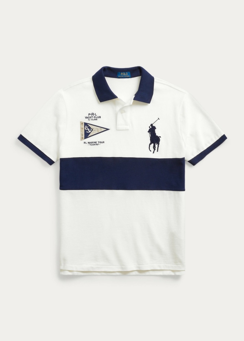 Camisa Polo Custom Slim Fit Big Pony Mesh Hombre Multicolor | BHPD86742 - vista 4