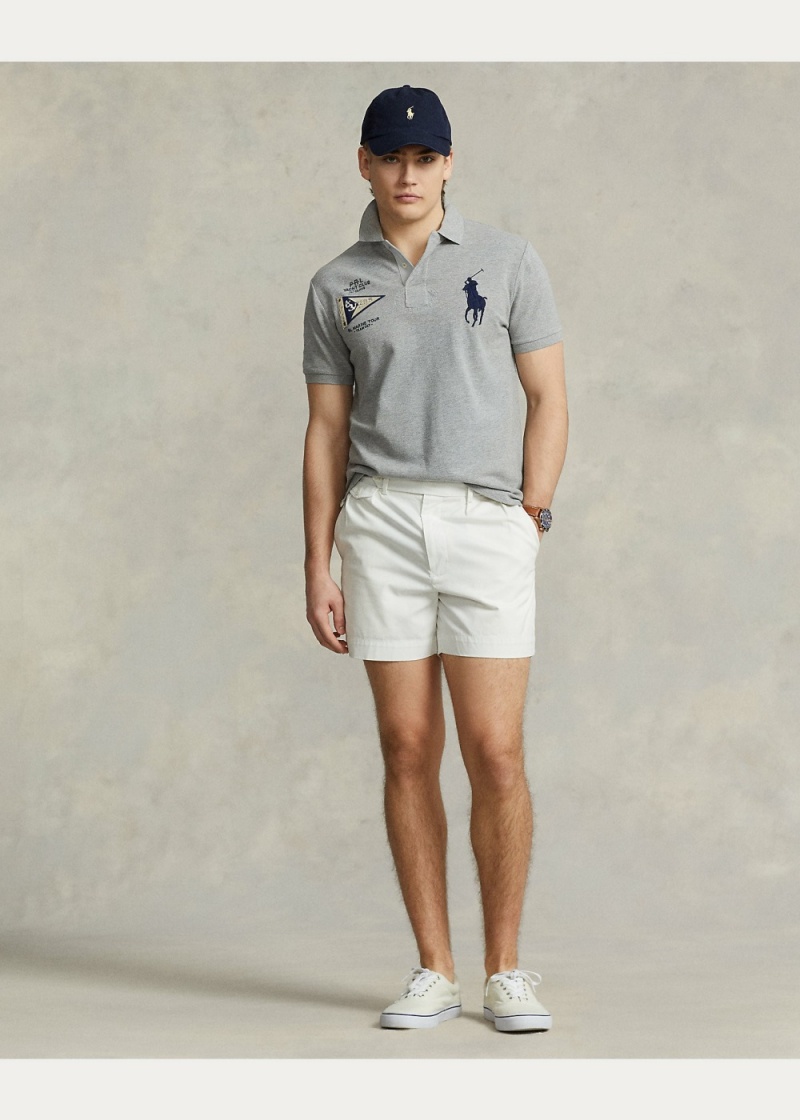 Camisa Polo Custom Slim Fit Big Pony Mesh Hombre Negros | VXPD42813 - vista 3