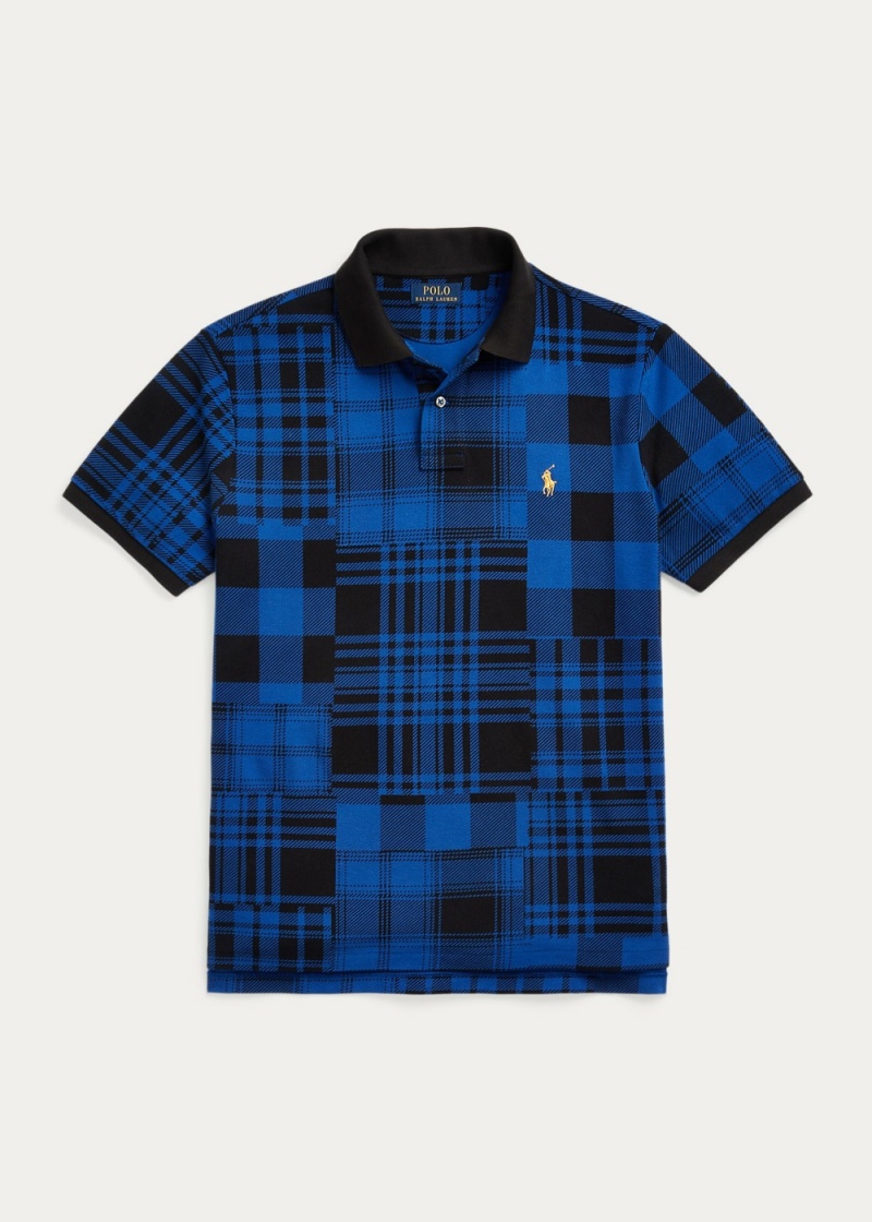 Camisa Polo Custom Slim Plaid Mesh Hombre Blancos | NEZQ49258 - vista 2