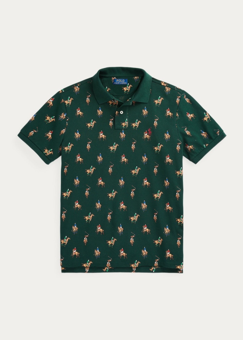 Camisa Polo Custom Slim Polo-Print Mesh Hombre Blancos | PMGE08634 - vista 2